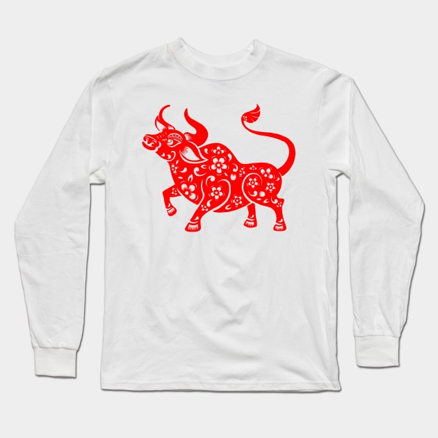 Chinese New Year – Year of the Ox Long Sleeve T-Shirt by valentinahramov